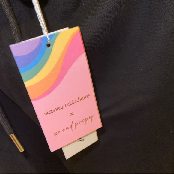 NWT Proud Poppy Adore Rainbow Heart Sweatpants by Kasey Rainbow AU 28 US 24 - Picture 5 of 10